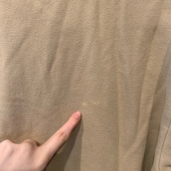 Croft and barrow size large soft beige quarter zip - Picture 4 of 4